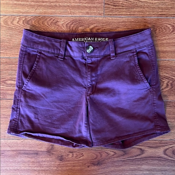 American Eagle Outfitters Midi Purple Shorts - Picture 1 of 4
